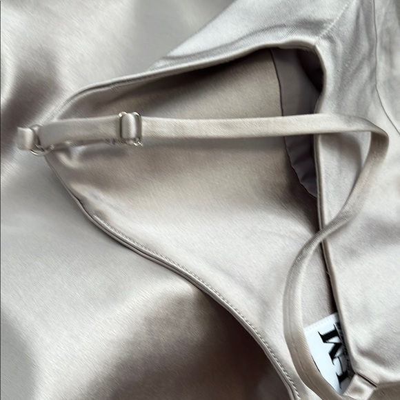 HILARY MACMILLAN NWOT Dusty Rose Camisole Shiny Stretch Lined, Size S - Picture 8 of 8